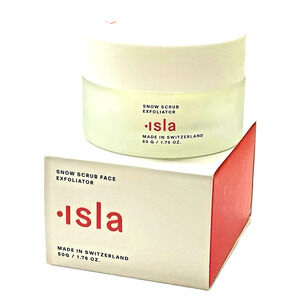 Isla Snow Scrub Face Exfoliator Exfoliate 1.76oz Boxed, Made in Switzerland